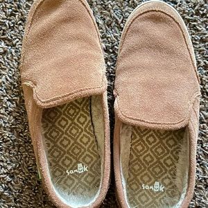 Tan Sanuk Slip on Shoes